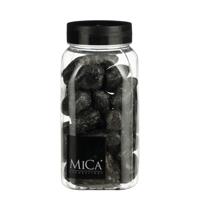 Mica Decorations decoratie stenen - 650ml - groot - antraciet mix - hobby steentjes