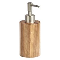 Zeeppompje/dispenser - acacia hout - D7 x H18 cm