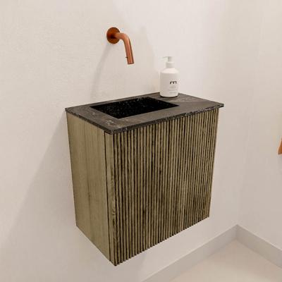 Toiletmeubel Mondiaz Joya Dlux | 40 cm | Meubelkleur Dusk | Faye wastafel Lava Wasbak Links | Zonder kraangat(en)