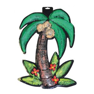 Hawaii wanddecoratie palmboom 50 cm van plastic   -