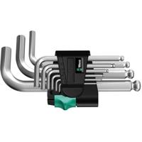Wera 950 PKS/9 SM N Inbus Haakse schroevendraaierset 1.5 mm, 2 mm, 2.5 mm, 3 mm, 4 mm, 5 mm, 6 mm, 8 mm, 10 mm 9-delig