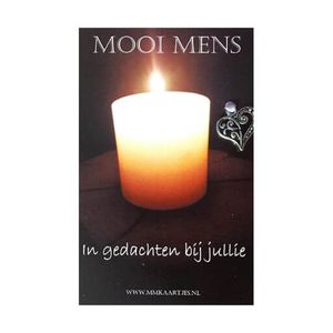 Mooi Mens Wenskaartje In gedachten bij jullie...