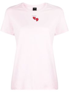 PINKO t-shirt en coton à logo imprimé - Rose