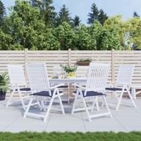 VidaXL Palletkussens 6 st 40x40x4 cm oxford stof marineblauw