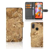 Samsung Galaxy M11 | A11 | Bookcase | Marmer Creme