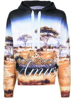 AMIRI hoodie en coton à imprimé graphique - Bleu