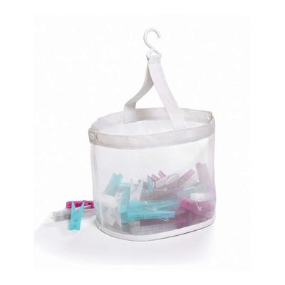 Mand voor wasknijpers Domopak Living Transparant Plastic 20 x 20 x 19 cm Kledinghaken