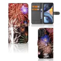 Motorola Moto G22 | Wallet Case | met Pasjes | Vuurwerk