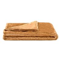 Leen Bakker - Plaid Anouk - Caramel - 150x220 Cm - Polyester - Bruin