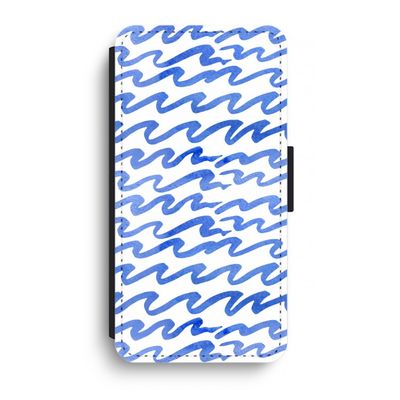 Blauwe golven: iPhone XR Flip Hoesje