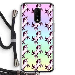 Musketon Unicorn: OnePlus 7 Transparant Hoesje met koord