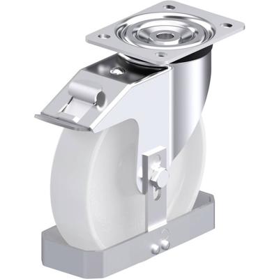 Blickle L-PO 200R-FI-FS Plaatstalen zwenkwiel Wieldiameter: 200 mm Draagvermogen (max.): 400 kg 1 stuk(s)