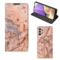 Samsung Galaxy A32 5G Standcase Marmer Oranje - thumbnail