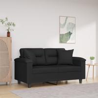 VidaXL Sierkussens 2 st 40x40 cm microvezelstof zwart
