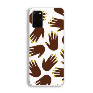 Hands dark: Samsung Galaxy S20 Plus Transparant Hoesje