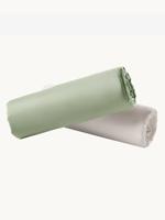 Set van 2 hoeslakens voor kinderen van gerecycled katoen saliegroen