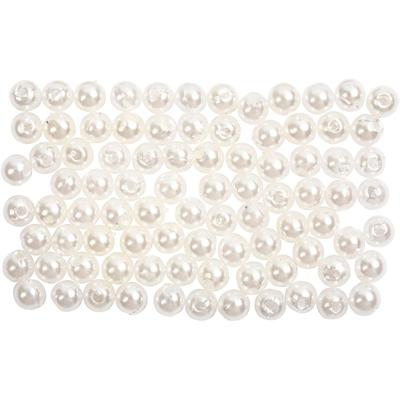 Creativ Company Waskralen, d 4 mm, gatgrootte 0,7 mm, parelmoer, 150 stuk/ 1 doos
