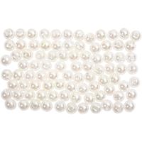 Creativ Company Waskralen, d 4 mm, gatgrootte 0,7 mm, parelmoer, 150 stuk/ 1 doos