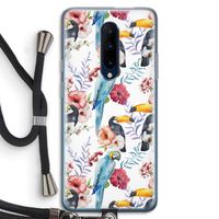 Bloemen tukan: OnePlus 7 Pro Transparant Hoesje met koord