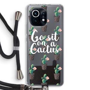 Cactus quote: Xiaomi Mi 11 Transparant Hoesje met koord