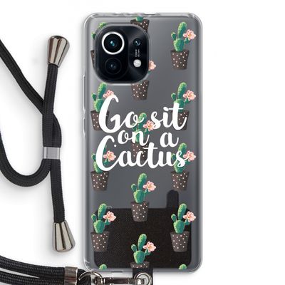 Cactus quote: Xiaomi Mi 11 Transparant Hoesje met koord