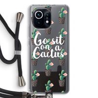 Cactus quote: Xiaomi Mi 11 Transparant Hoesje met koord