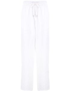 Vilebrequin pantalon droit à lien de resserrage - Blanc