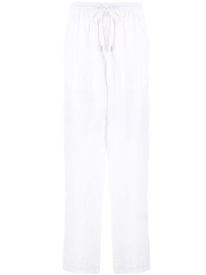 Vilebrequin pantalon droit à lien de resserrage - Blanc