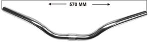 Hzb stuurbocht gebogen staal zilver 57 cm 6200064