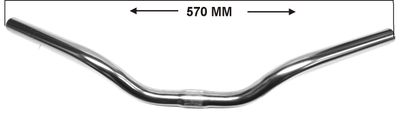 Hzb stuurbocht gebogen staal zilver 57 cm 6200064