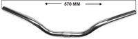 Hzb stuurbocht gebogen staal zilver 57 cm 6200064
