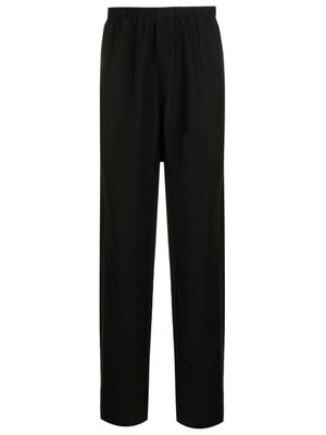 Amir Slama pantalon droit à taille élastiquée - Noir