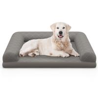 Orthopedisch Hondenbed voor Middelgrote Honden Hondenbank met Ei-vormig Kistenschuim Grijs
