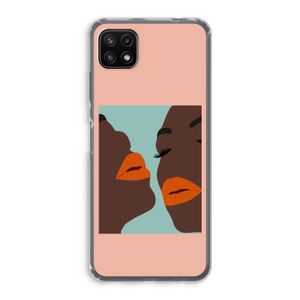 Orange lips: Samsung Galaxy A22 5G Transparant Hoesje