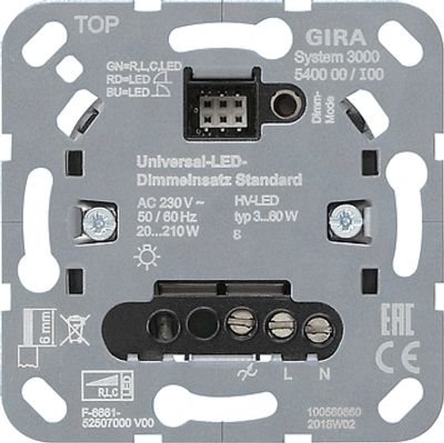 GIRA led touch dimmer 3 tot 60W 540000