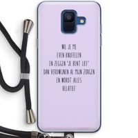 Relatief: Samsung Galaxy A6 (2018) Transparant Hoesje met koord
