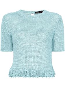 Proenza Schouler haut en crochet à franges - Bleu