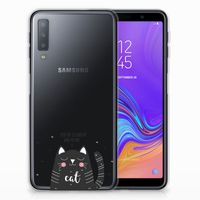 Samsung Galaxy A7 (2018) Telefoonhoesje met Naam Cat Good Day - thumbnail