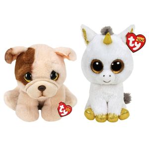 Ty - Knuffel - Beanie Buddy - Houghie Dog & Pegasus Unicorn