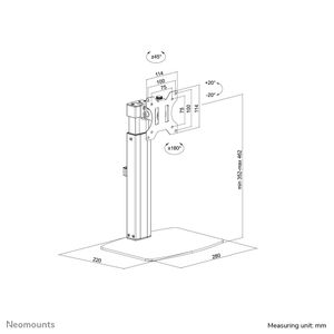 Neomounts FPMA-D865BLACK bureausteun voor flatscreens