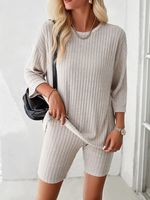 Crew Neck Casual Two-Piece Set