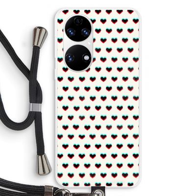 Hartjes: Huawei P50 Transparant Hoesje met koord