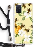 No flowers without bees: Samsung Galaxy A71 Transparant Hoesje met koord