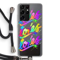 Loves: Samsung Galaxy S21 Ultra Transparant Hoesje met koord