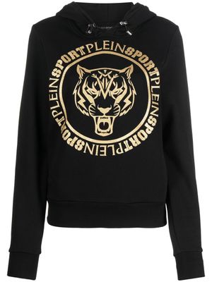 Plein Sport hoodie à logo imprimé - Noir