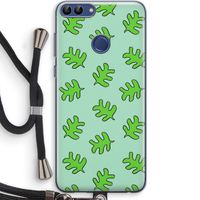 Groene blaadjes: Huawei P Smart (2018) Transparant Hoesje met koord
