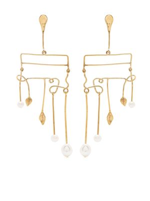 Aurelie Bidermann boucles d'oreilles Sirocco à perles d'eau douce