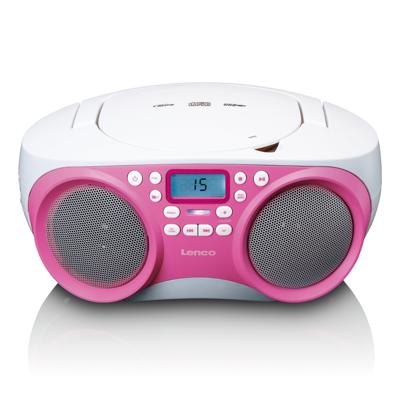 LENCO SCD-301PK - Draagbare FM Radio/CD/MP3 en USB speler - Roze LENCO SCD-301PK - Draagbare FM Radio/CD/MP3 en USB speler - Roze