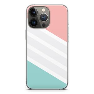 Strepen pastel: iPhone 13 Pro Transparant Hoesje