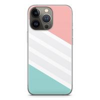 Strepen pastel: iPhone 13 Pro Transparant Hoesje